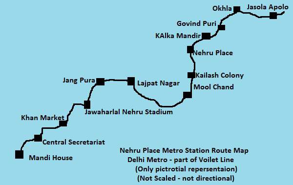 Nehru Nagar Delhi Metro Route Nehru Place Metro Station - How To Reach Nehru Place